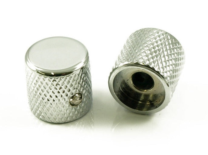 ObsidianWire Store | Big Knurl Brass Knobs for Tele® / P Bass® (Chrome) by Obsidian Wire | 12.99