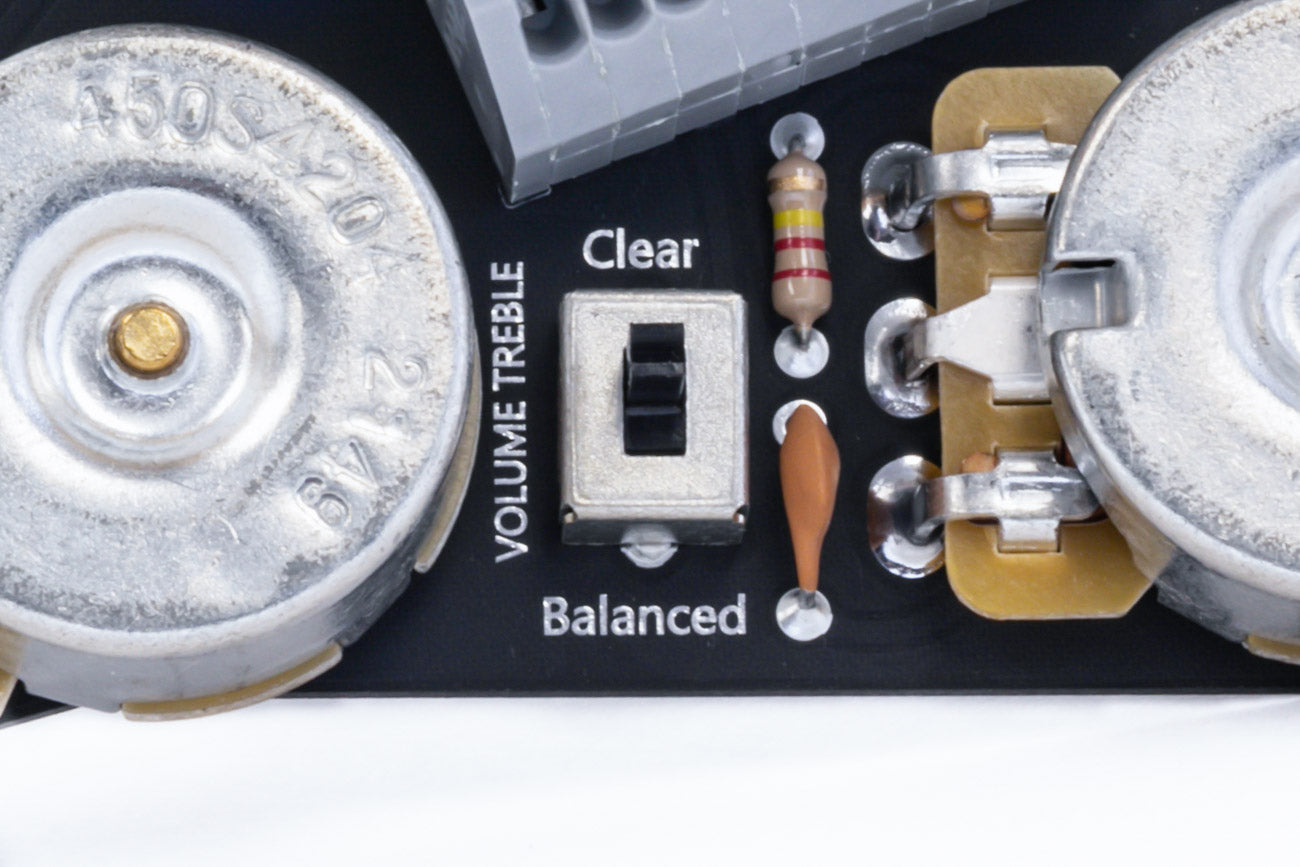 The ObsidianWire Vintage Wiring Harness for Stratocaster Gen 2 Model with adjustable volume control voice